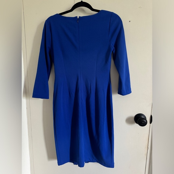 Calvin Klein Blue Regatta Foldover Sheath Dress Size 4 - Picture 4 of 11